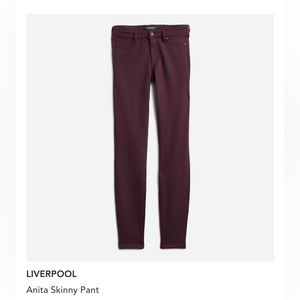 Liverpool Anita skinny pant 31 maroon burgundy purple